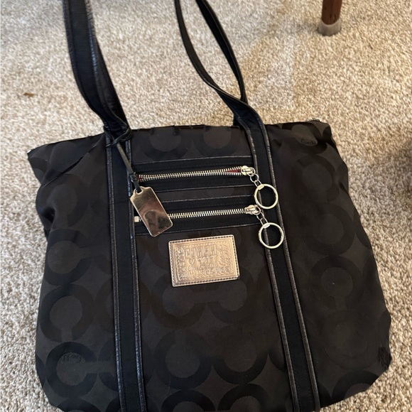 Super used coach poppy shoulder tote - Picture 1 of 6